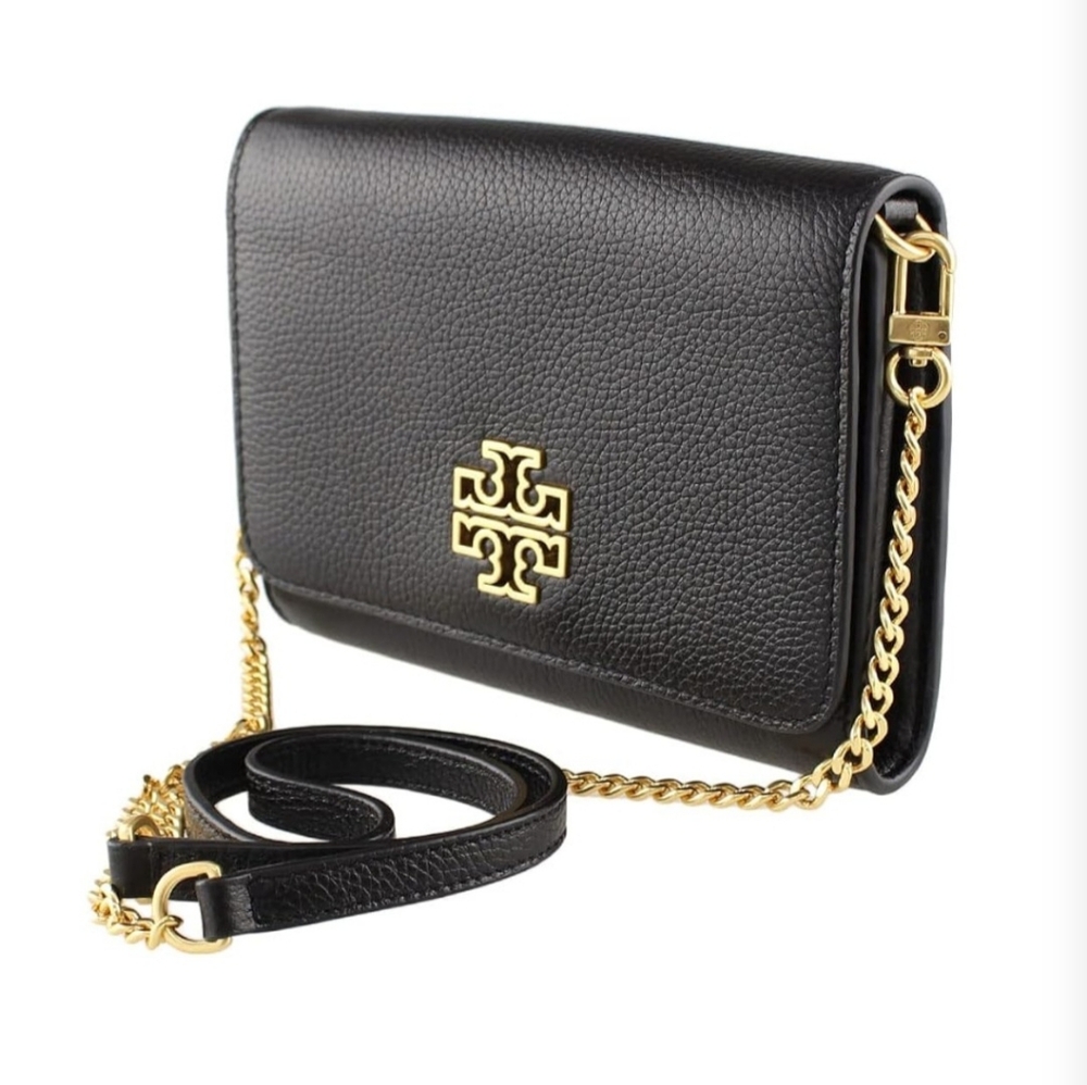 Tory Burch Britten chain on a wallet